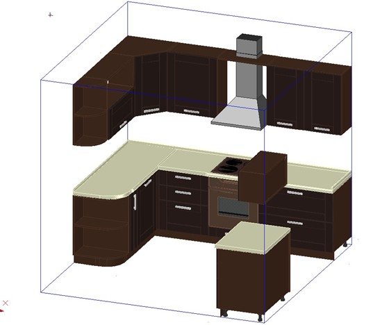 Проекты : Чертеж кухни.