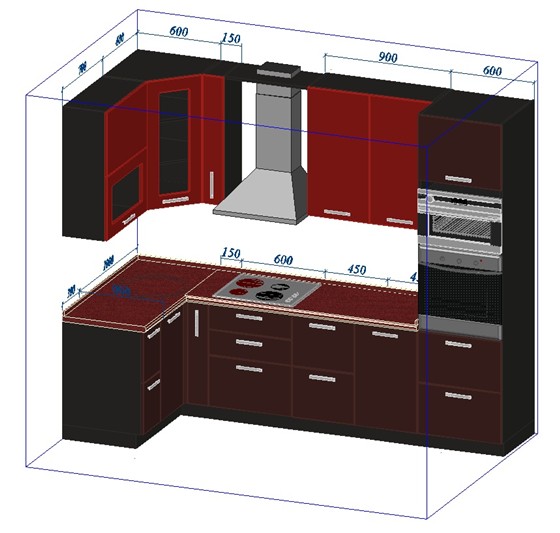 Проекты : Чертеж кухни.